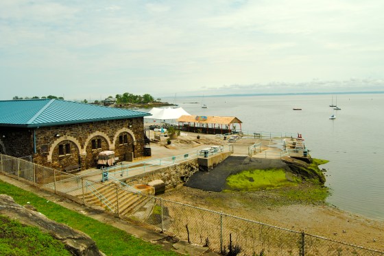 The same park, June 2013. The tiki structure survived the hurricane.