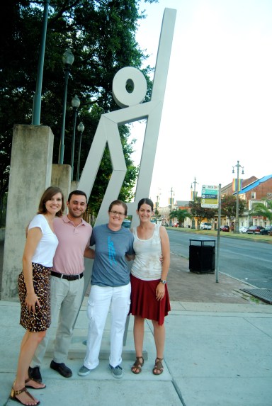 From left: Joy Bruce, David Morris, and Jenny Calzada of Evacuteer with adaptation road tripper Allie Goldstein.
