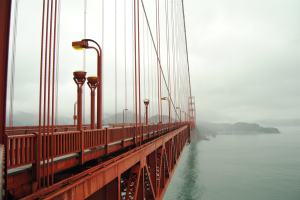 The iconic Golden Gate bridge in San Francisco.