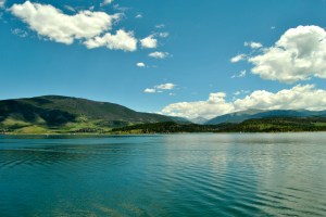 Looking out over the Dillon Reservoir in Colorado.